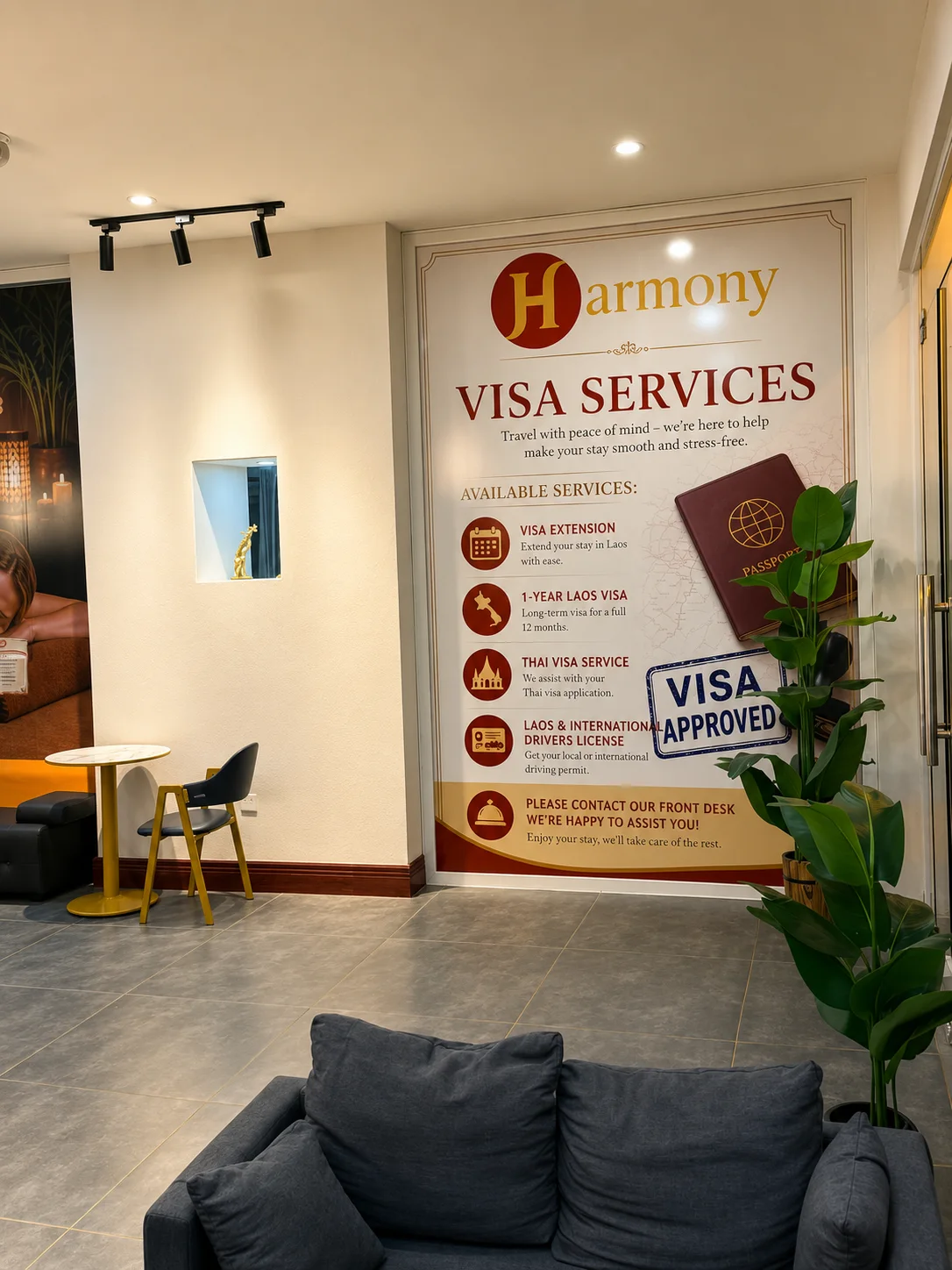Visa service office in Vientiane